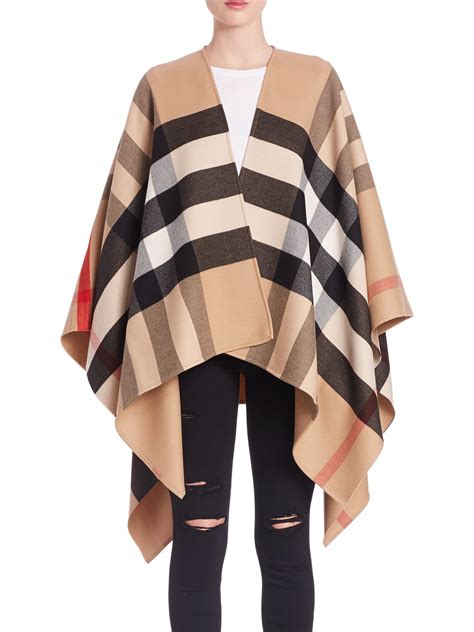 burberry cape camel|Burberry check wool cape.